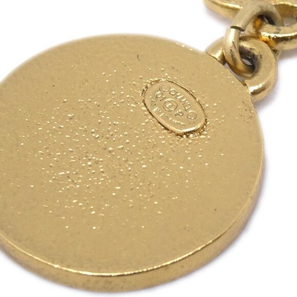 Chanel Button Star Dangle Piercing Earrings Gold Red - Picture 3 of 9